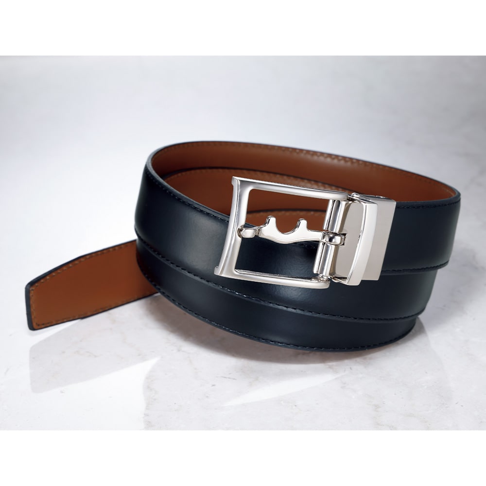 オリジナル・姫路レザーのズレないリバーシブルベルト
