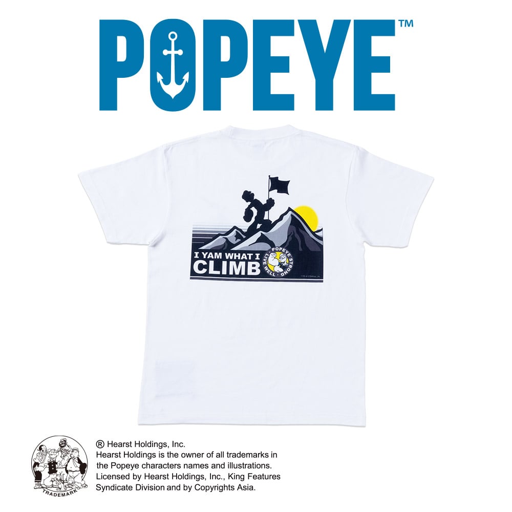 POPEYE(TM)Tシャツ CLIMB（ホワイト）