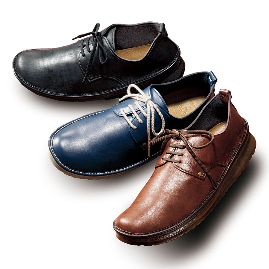 マイクロファイバーレザーの柔らかシューズ