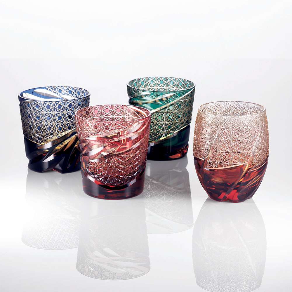 「小樽切子」のタンブラー漁火とオールド雅