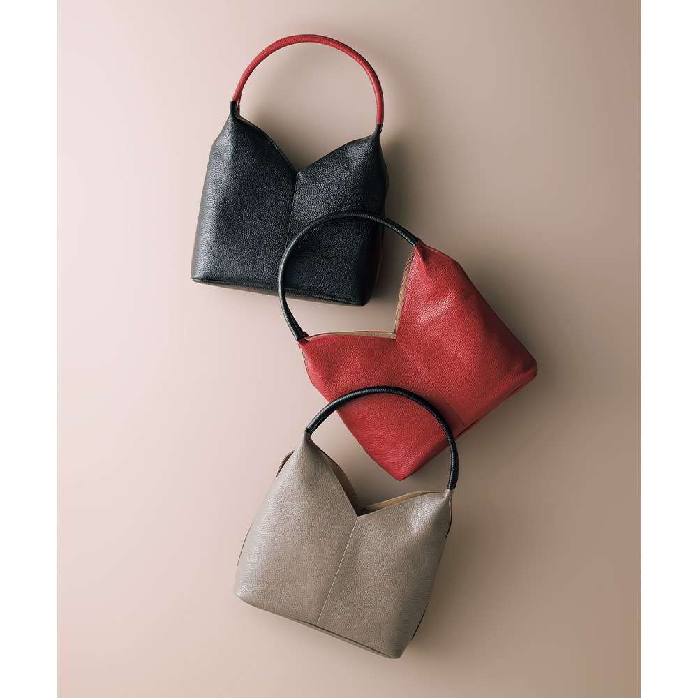 姫路レザーのチューリップトート