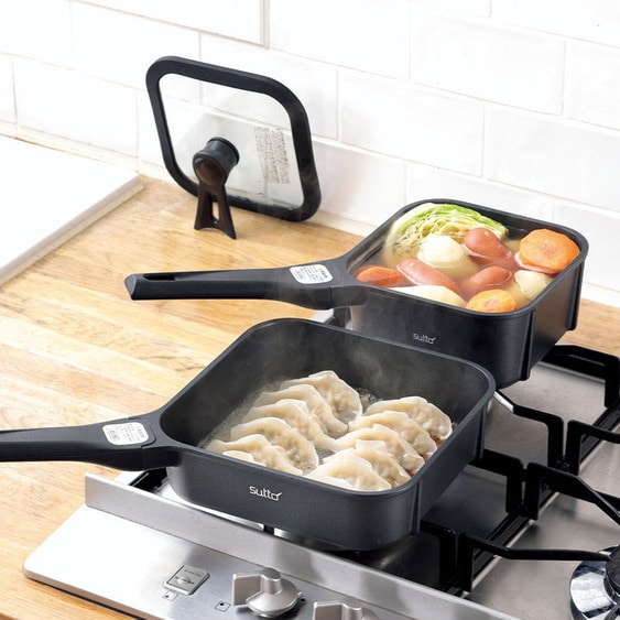 スマートフライパン suttoガラス蓋付き