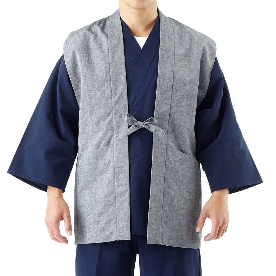 手つむぎ風遠州織羽織