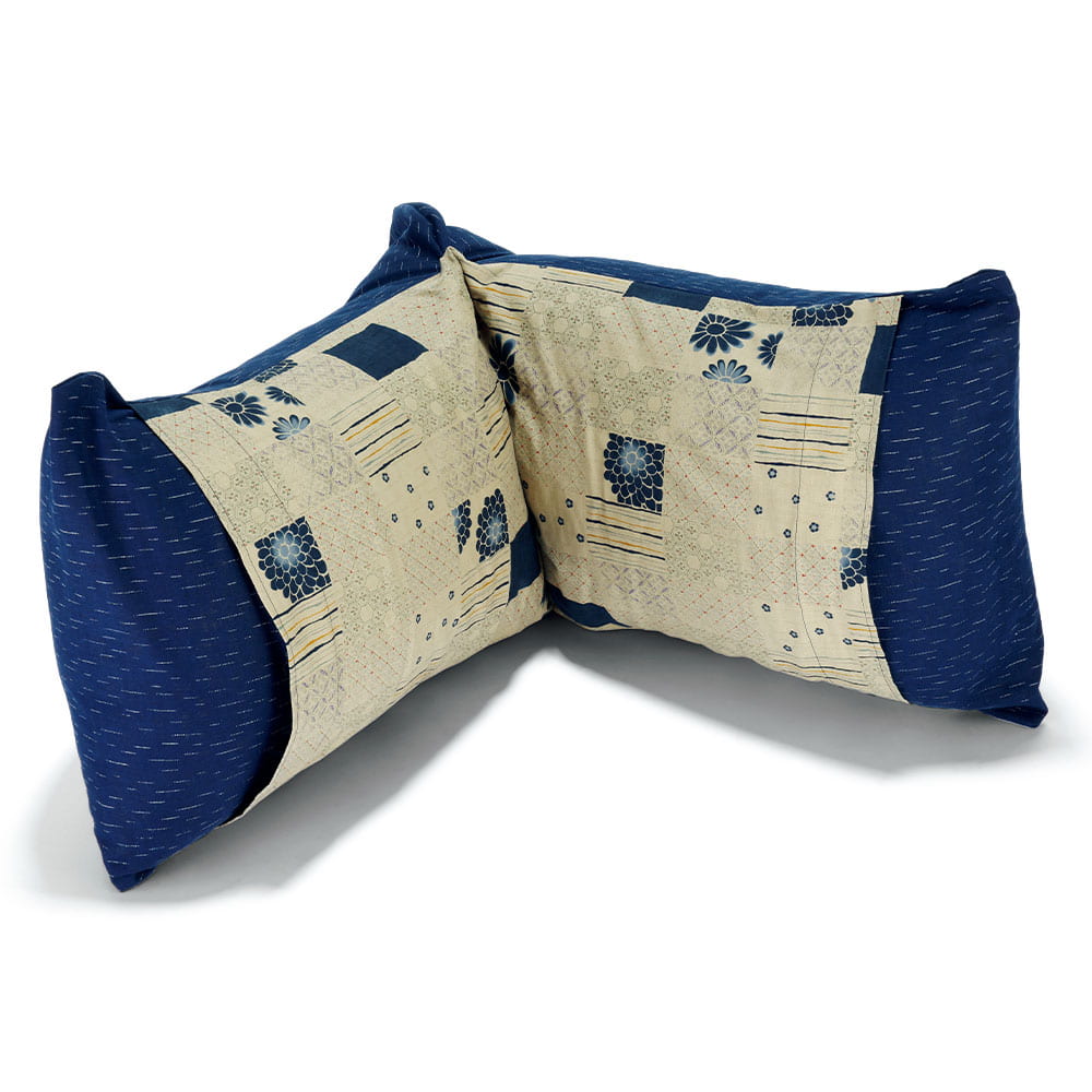 オリジナル・和モダン　読書用くの字型ソフトクッション