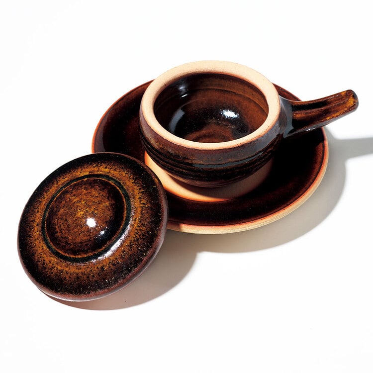 出西窯の飴釉エッグベーカー