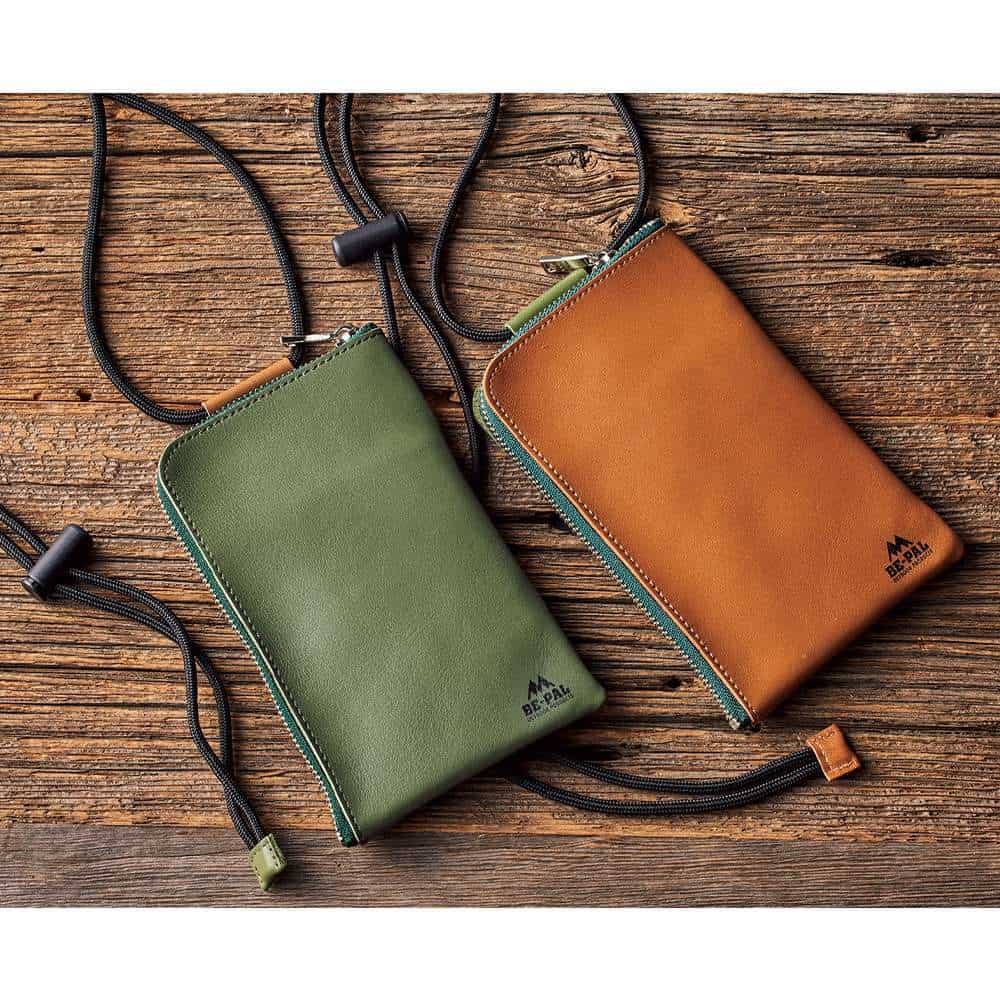 撥水レザーのアウトドアショルダーバッグ