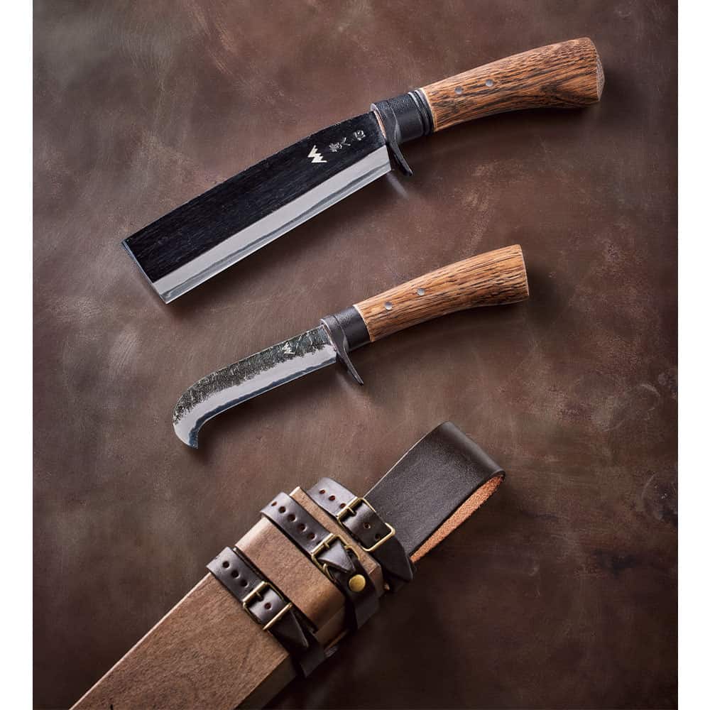 山菜狩鉈&焚き火鉈二丁差し