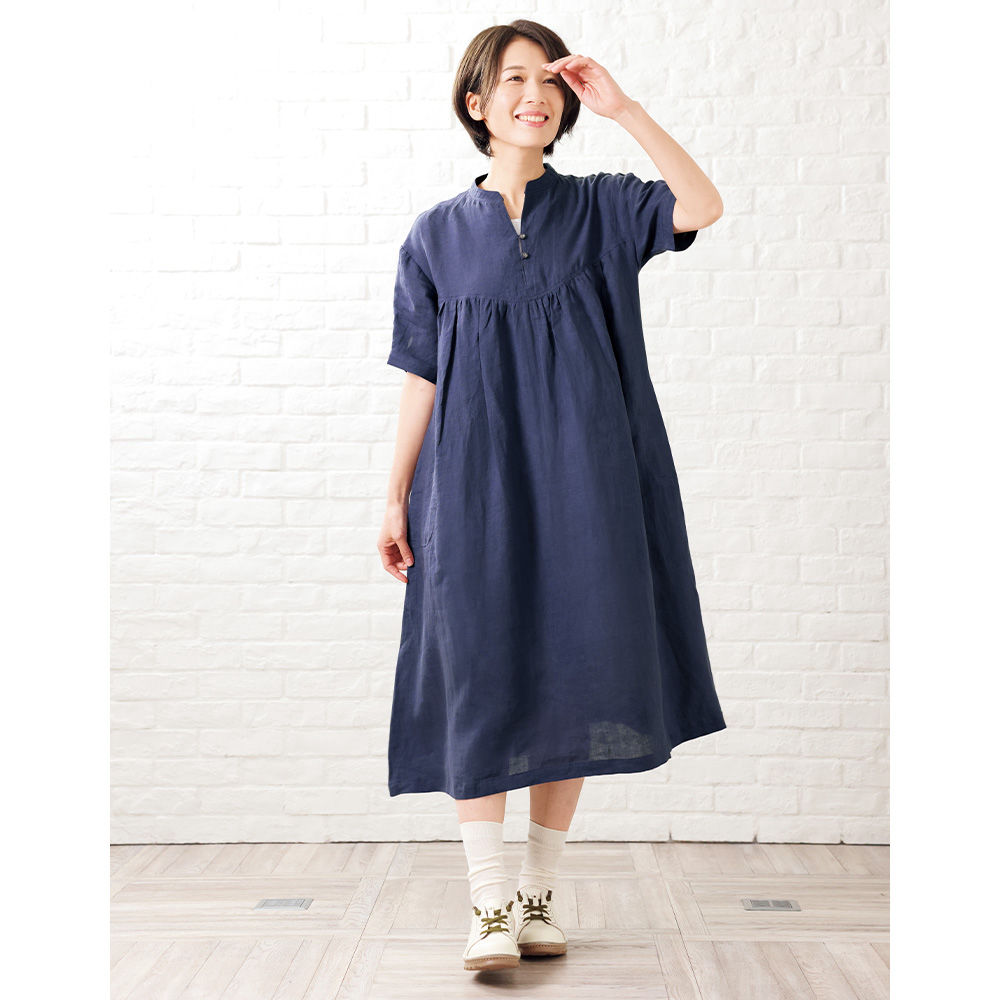 フレンチリネンワンピース