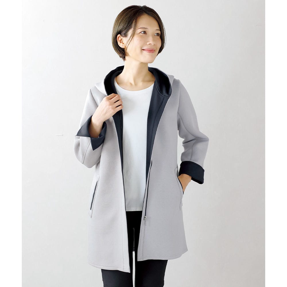 配色使い お出かけジャージコート