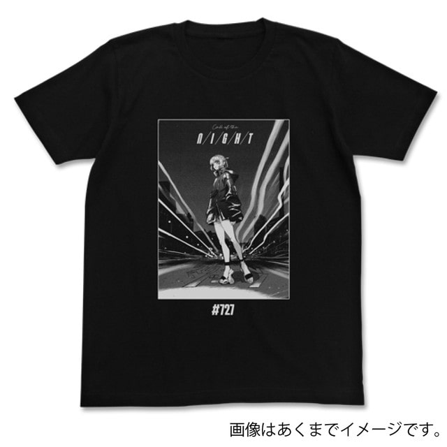 『よふかしのうた』 スクールゾーンのナズナ Tシャツ BLACK