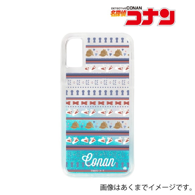 『名探偵コナン』江戸川コナン モチーフ柄 グリッターiPhoneケース