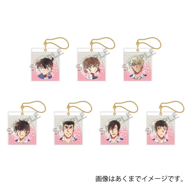 『名探偵コナン』 缶バッジ付きケースキーホルダー