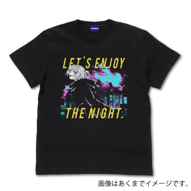 『よふかしのうた』 ネオンシティとナズナ Tシャツ/BLACK