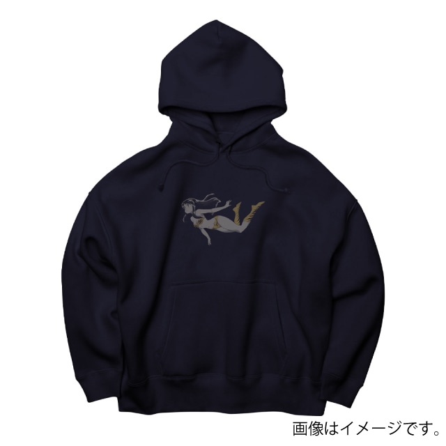 『うる星やつら』 ラム ビッグシルエットプルオーバーパーカー NAVY