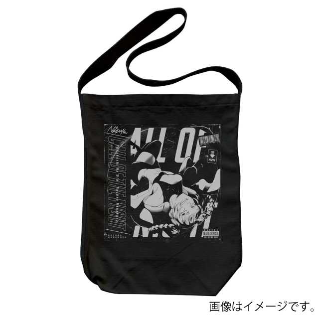 『よふかしのうた』 ナズナ レコードジャケット ショルダートート/BLACK