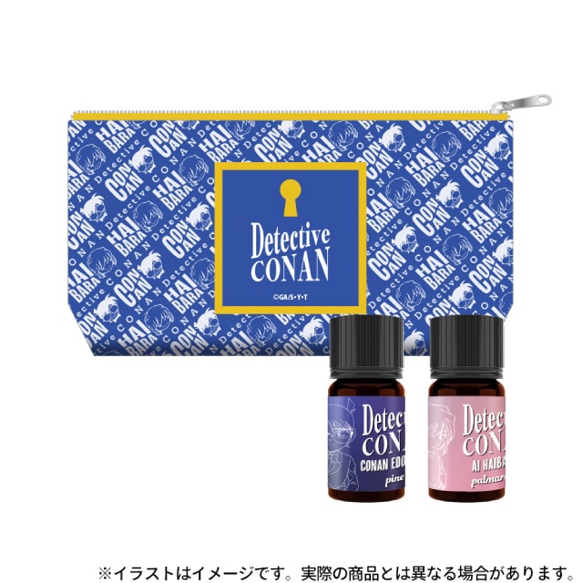 『名探偵コナン』 アロマオイル2本セット（専用ポーチ付き） 江戸川コナン 第三弾 & 灰原哀 第二弾