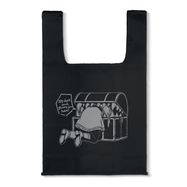 『葬送のフリーレン』ミミックに食べられるフリーレン エコバッグ BLACK