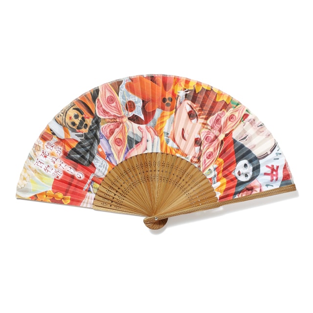 『僕が死ぬだけの百物語』 扇子 10巻カバーイラスト