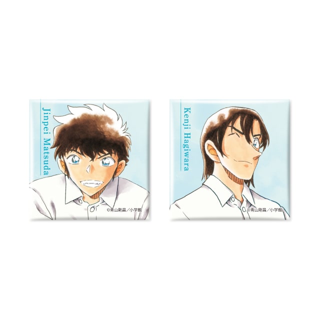 『名探偵コナン』 スクエア缶バッジ2個セット 松田陣平・萩原研二（港南高等学校）