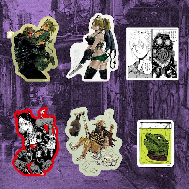 『ドロヘドロ』 ステッカーセット その3 カイマンとニカイドウセット2