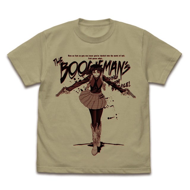 『BLACK LAGOON（ブラックラグーン）』 ブギーマンに喰われるぞォ Tシャツ SAND KHAKI