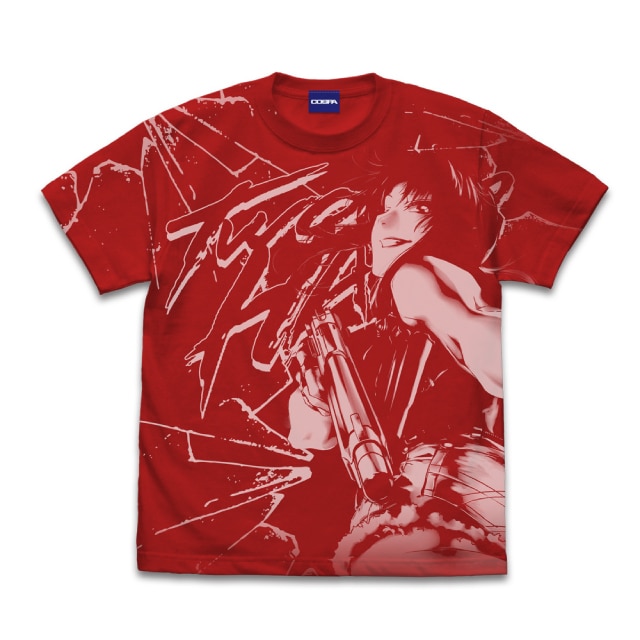 『BLACK LAGOON（ブラックラグーン）』 レヴィ オールプリントTシャツ/RED