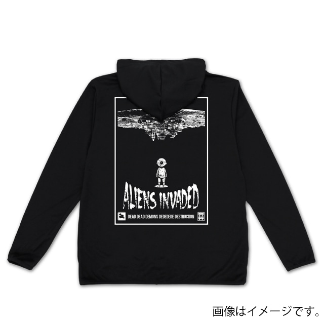 『デデデデ』侵略者 薄手ドライパーカー BLACK