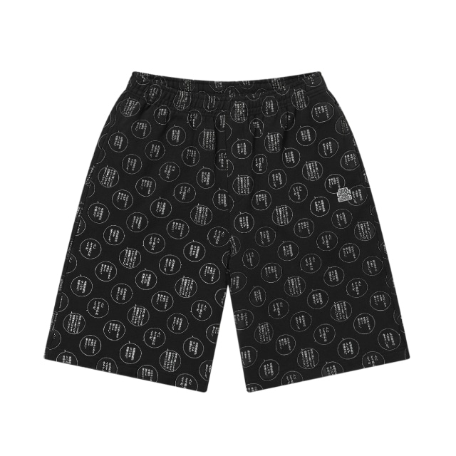 SINS OF KUJO MANGA SPEECH SWEAT SHORTS BLACK
