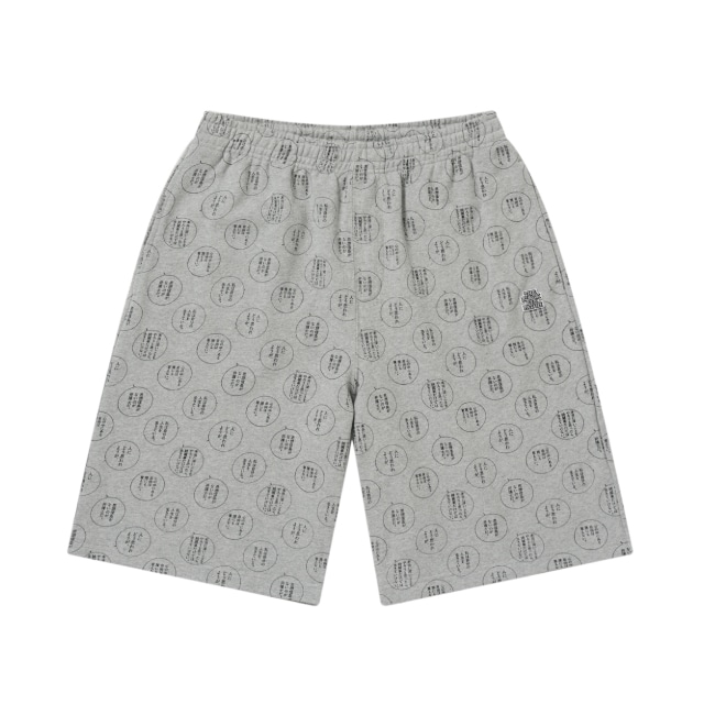 SINS OF KUJO MANGA SPEECH SWEAT SHORTS GRAY