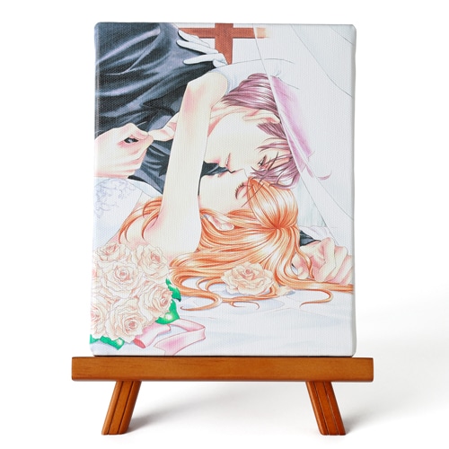 円城寺マキ先生『はぴまり～Happy Marriage!?～』イーゼルスタンド付きキャンバスアート