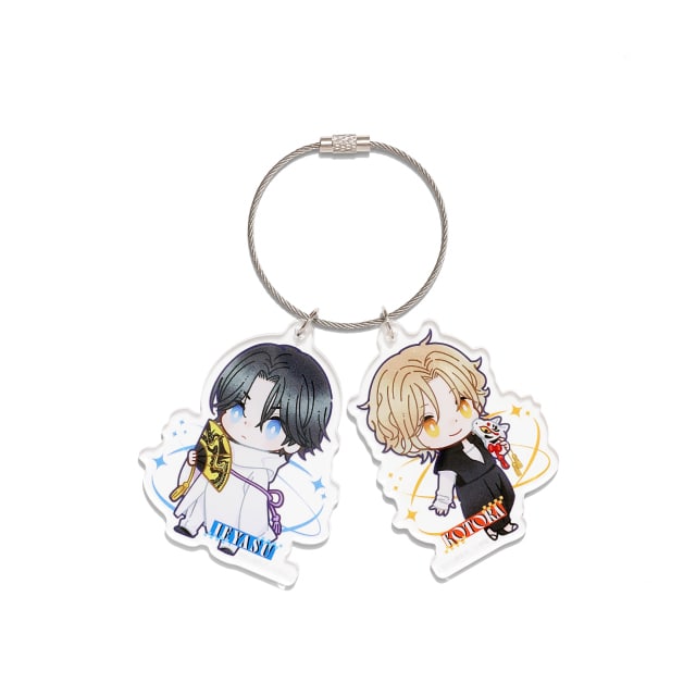 杉山美和子先生 『Bite Maker AK』 ワイヤー2連アクリルキーホルダー 小虎＆家康