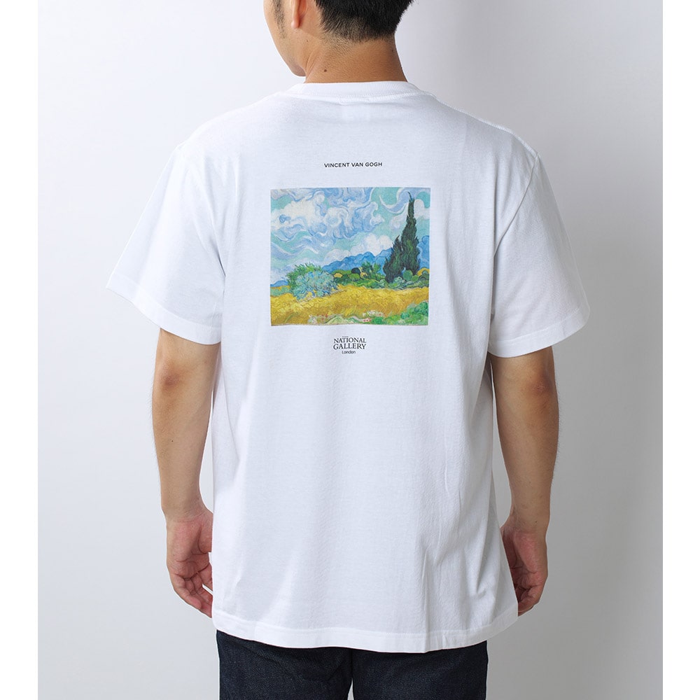 ロンドン ナショナル・ギャラリーグラフィックTシャツ　糸杉のある麦畑