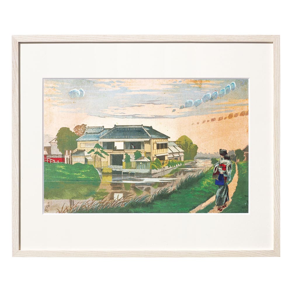 小林清親の風景画「東京名所図　柳島日没」