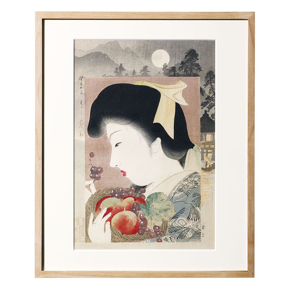 山本昇雲の美人画「今すがた　すずしの顔」