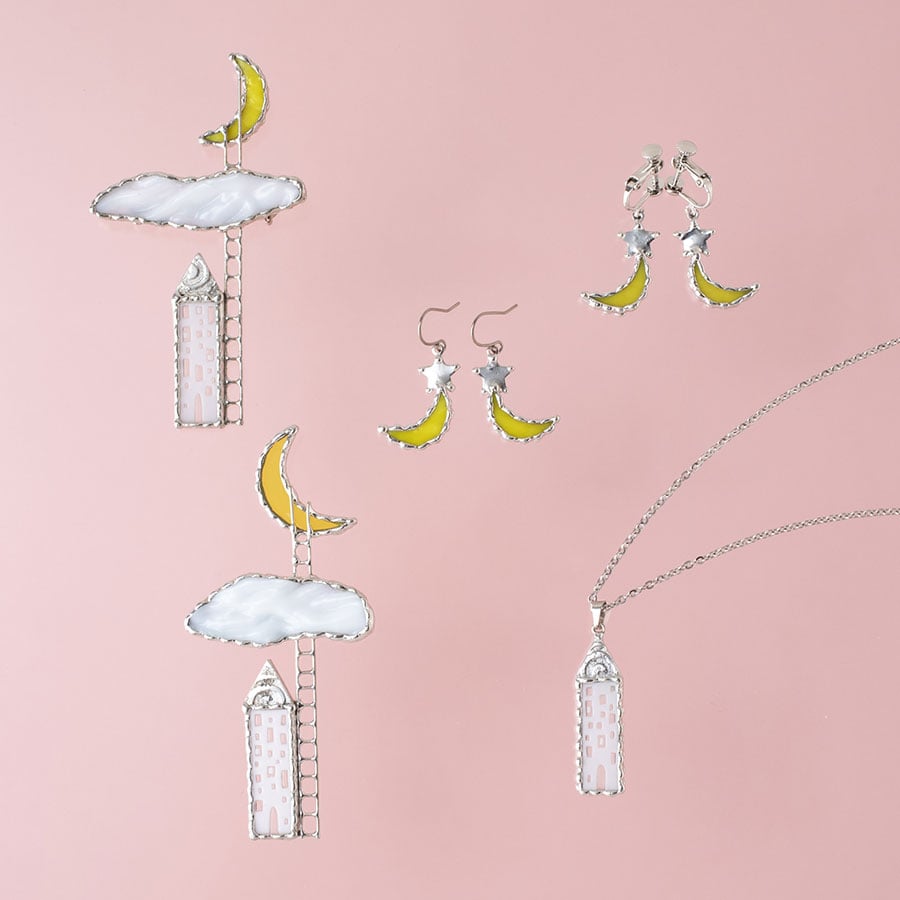 若林真耶「ガラスと錫のジュエリー」